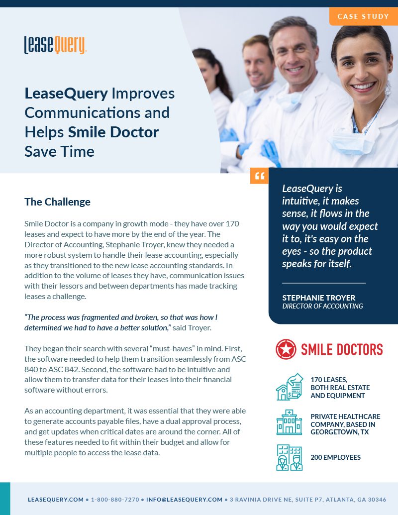 Medical Lease Accounting Case Study