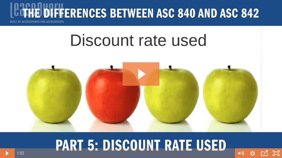 Differences Between ASC 840 and ASC 842 Discount Rate Used